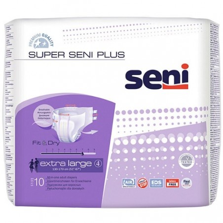 Scutece Super Seni Plus Air Extra Large Nr 4 10buc