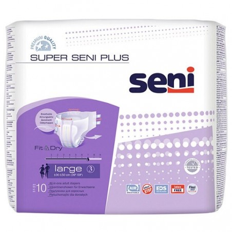 Scutece Super Seni Plus Air Large Nr 3 10buc