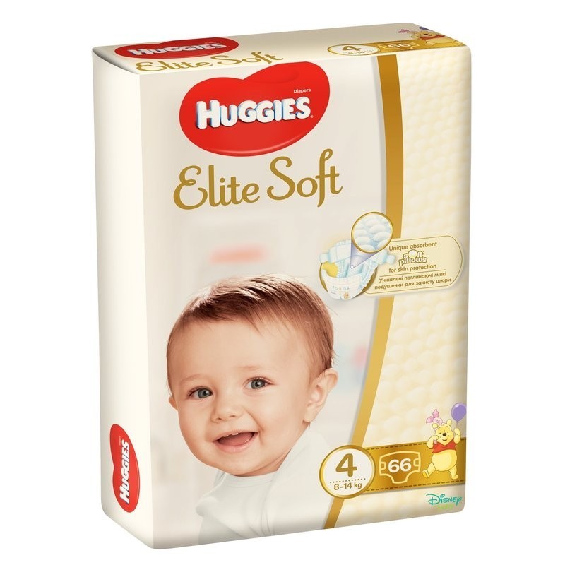 Scutece Huggies Elite Soft Nr 4 (66 buc) 8-14 kg