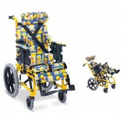 Carucior cu rotile, multipozabil, transport copii handicap, FS985LBGY