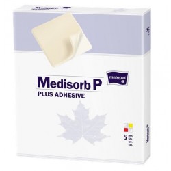 Medisorb P Plus Adhesive, pansament absorbant, poliuretan, 10x10cm, 5...