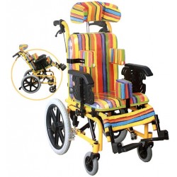 Carucior cu rotile, multipozabil, transport copii handicap, FS985LBGY