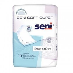 Pachet Aleze Cearceafuri absorbante protectie pat Seni Soft Super, 90x60 cm, 12x5buc