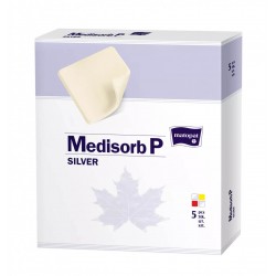 Medisorb P Silver, pansament absorbant, poliuretan, 10x20cm, 5 buc, Matopat