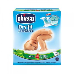 Chicco Scutece Dry Fit Maxi Nr 4 (8-18 kg) 19 buc